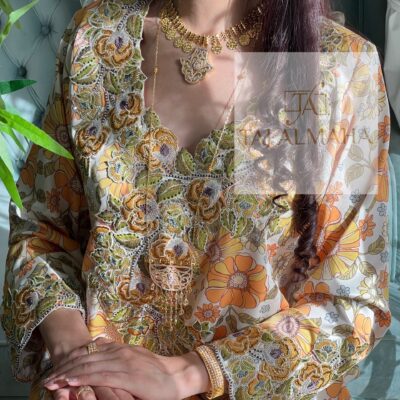 Orange silk Mukhawar