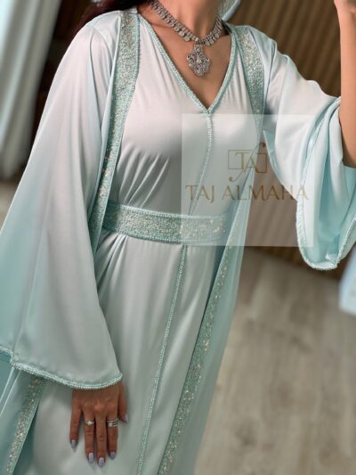 004A5C72-A789-4983-B87D-C635E5F1EA17 Terkoise Caftan -0623