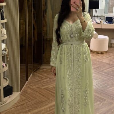 Pistachio caftan -A25