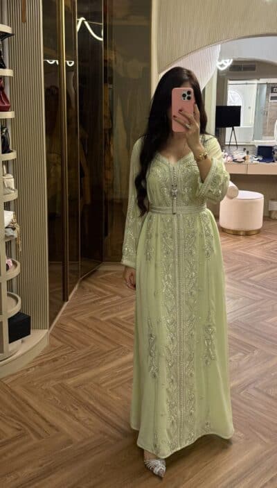 Pistachio caftan -A25