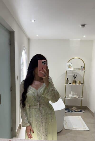 Pistachio caftan -A25