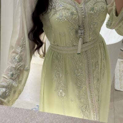 Pistachio caftan -A25