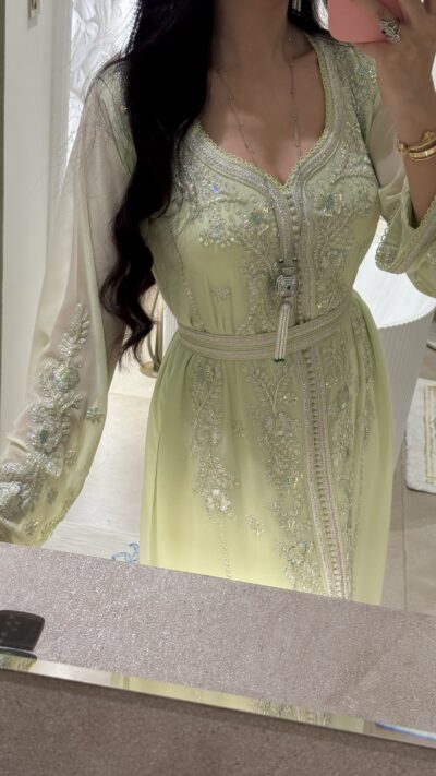 Pistachio caftan -A25