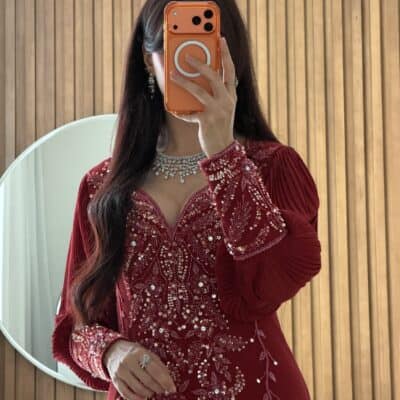 Cinderella in dark red