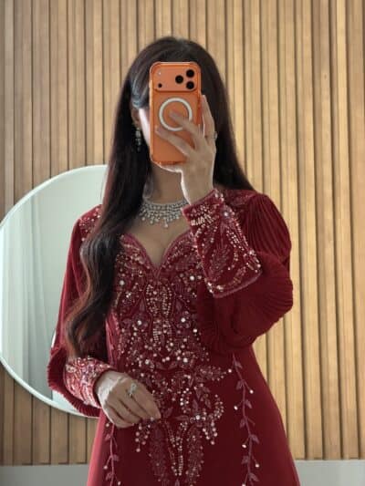 Cinderella in dark red