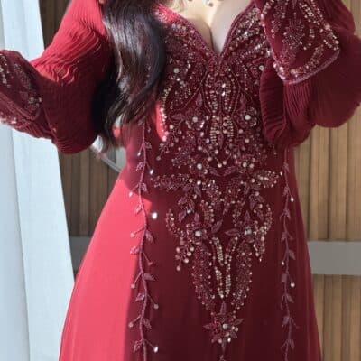 Cinderella in dark red