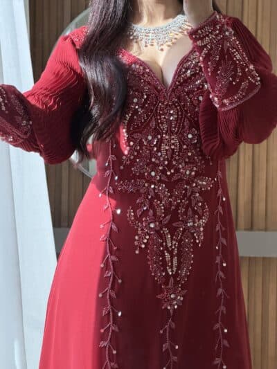 Cinderella in dark red