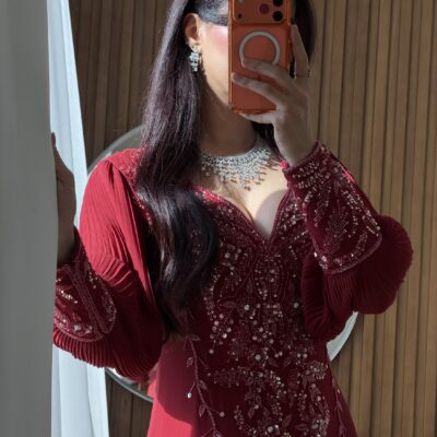Cinderella in dark red