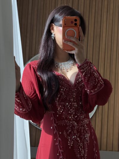 Cinderella in dark red