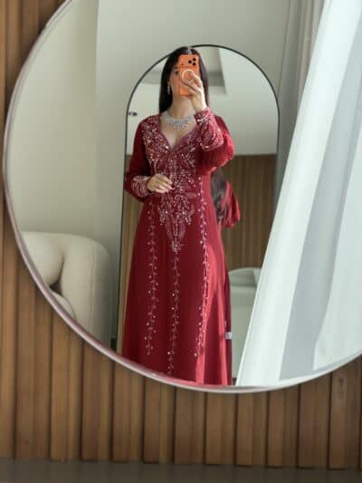 Cinderella in dark red